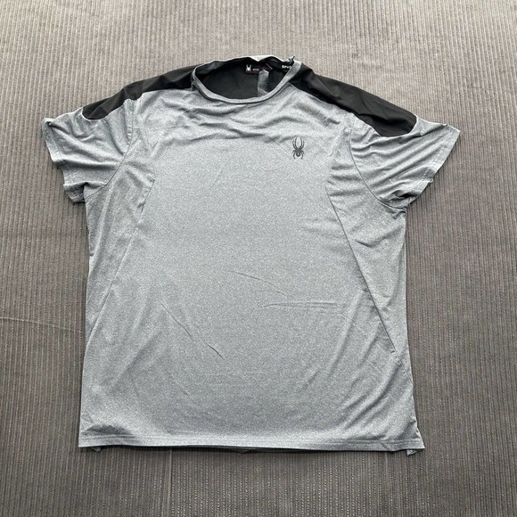 Spyder Other - Spyder Men Activewear T Shirt XL X-Large Gray Black Moisture Wicking Gym Outdoor